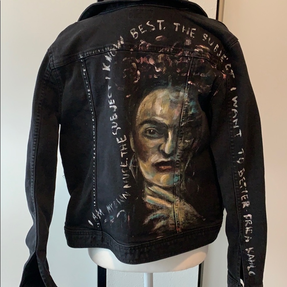 Frida Kahlo painted jacket
